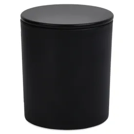 10oz Unlabeled Black Matte  Jar Soy Candle Private Label: Tobacco Sandalwood