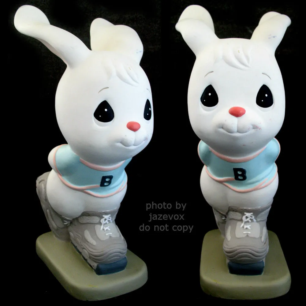 12" BIG PRECIOUS MOMENTS 2003 EASTER BUNNY RABBIT Roller Skate Skating FIGURINE