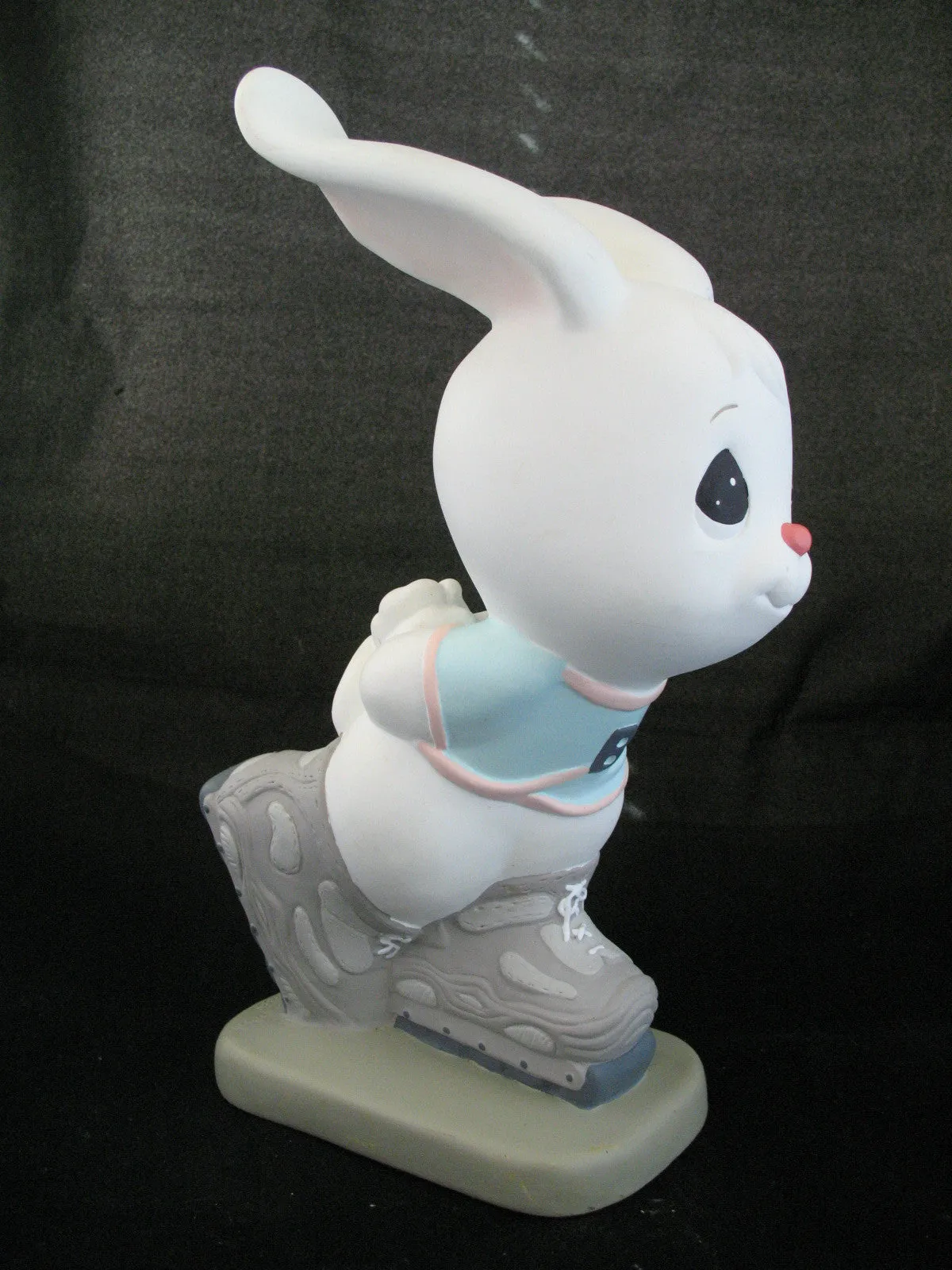 12" BIG PRECIOUS MOMENTS 2003 EASTER BUNNY RABBIT Roller Skate Skating FIGURINE