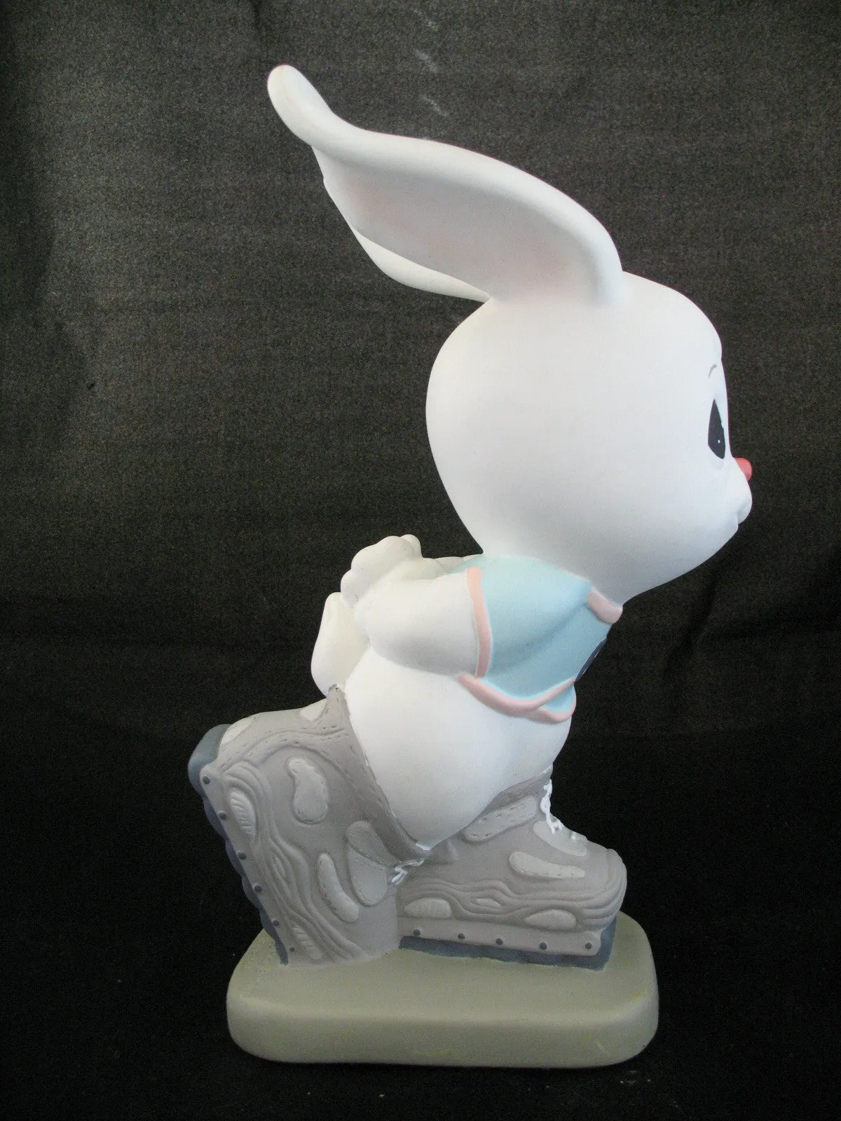12" BIG PRECIOUS MOMENTS 2003 EASTER BUNNY RABBIT Roller Skate Skating FIGURINE