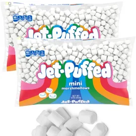 2 Bags Jet Puffed Marshmallows Miniature Hot Chocolate Mini Marshmallow 20 oz