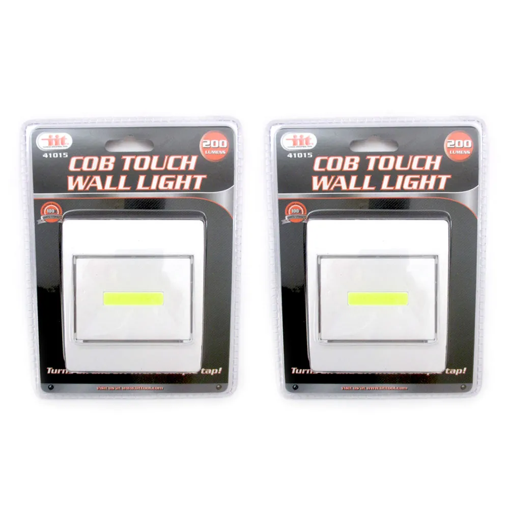 2Pc COB LED Magnetic Wall Night Light Battery Operated Cordless Switch Cabine