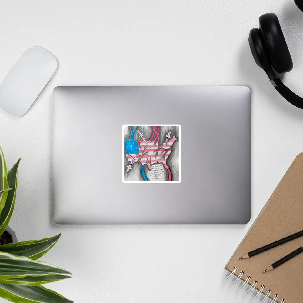 A New Dimension of Love by Linda Creglow, Bubble-free stickers