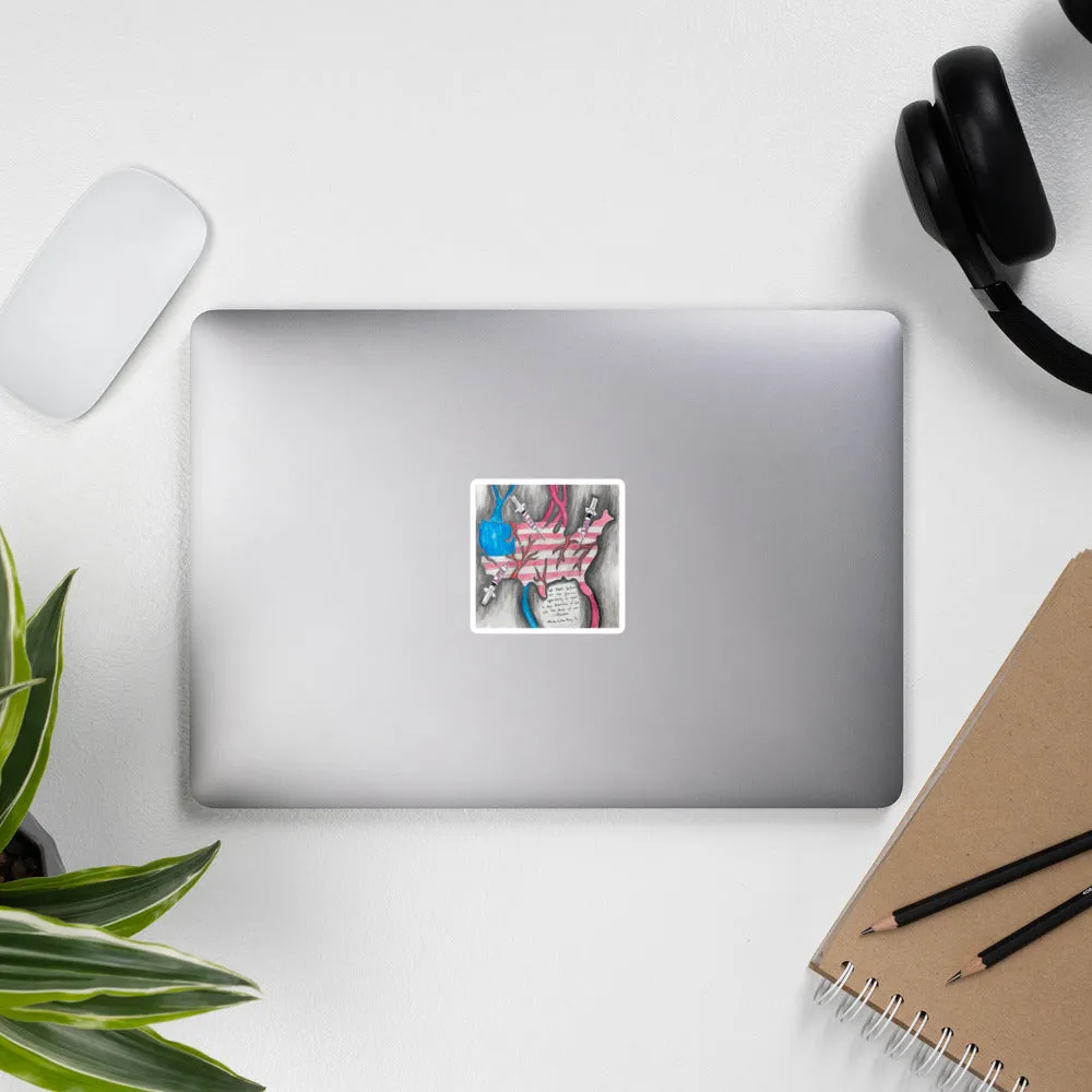 A New Dimension of Love by Linda Creglow, Bubble-free stickers