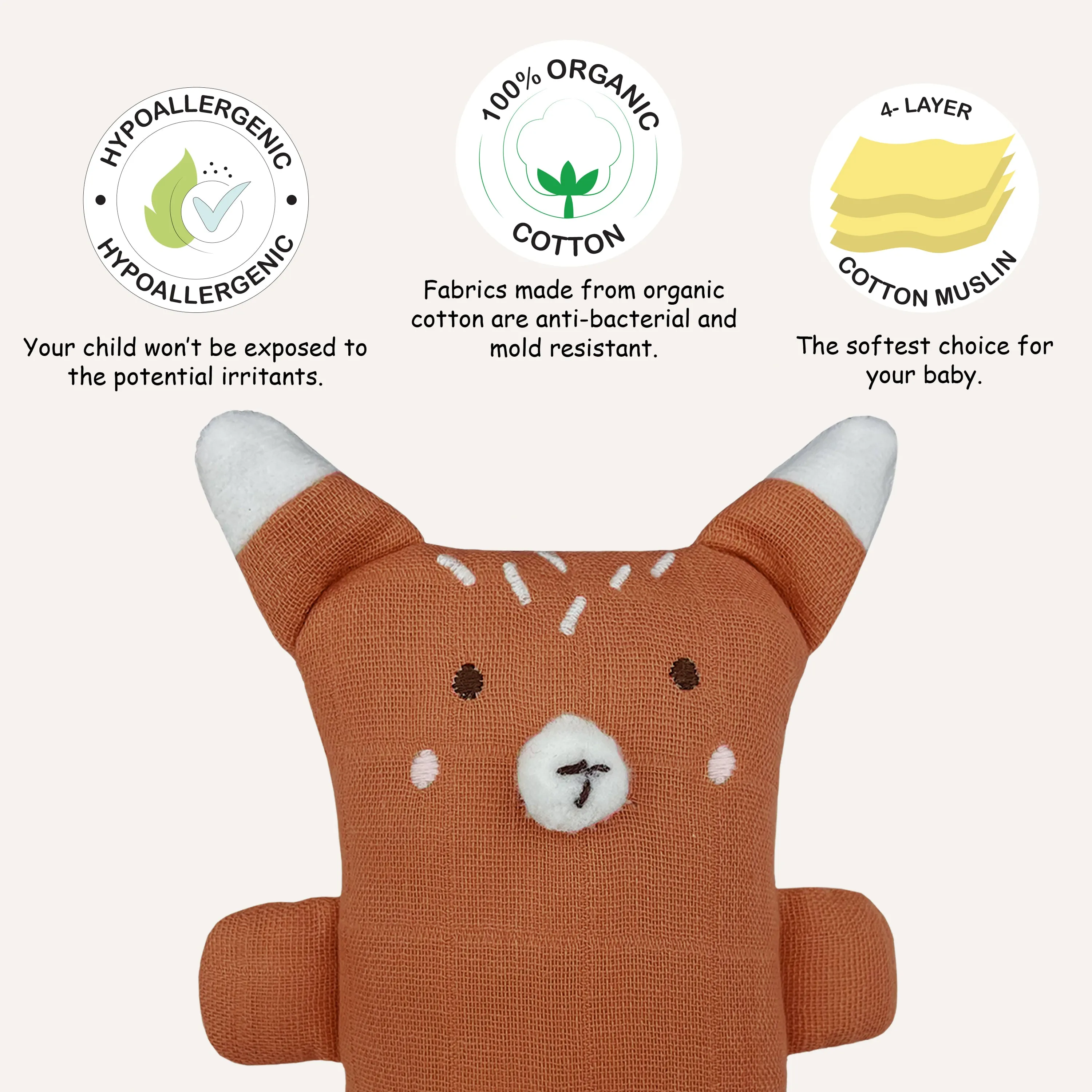 Abracadabra Organics Collectible Cuddle Toy - Fox