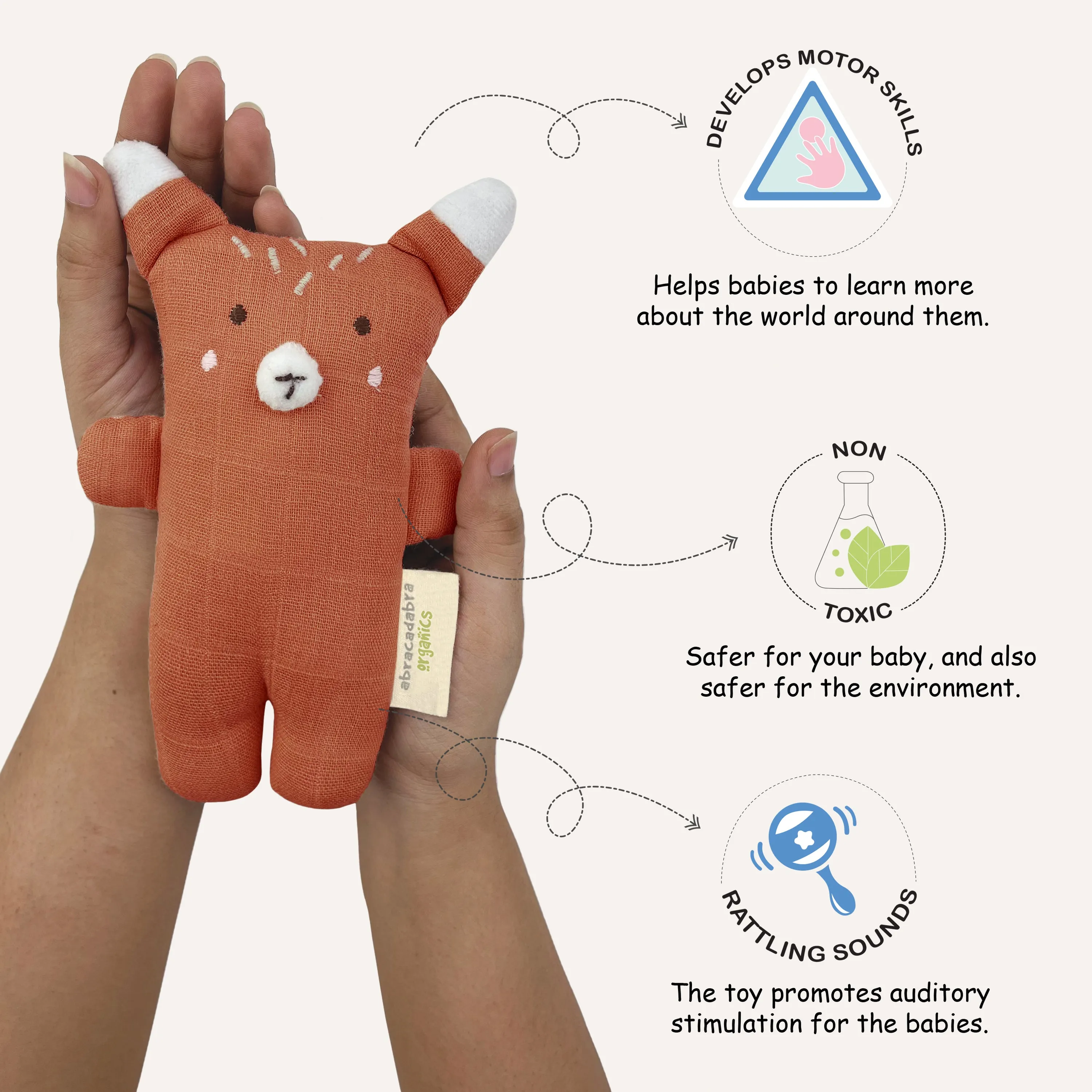 Abracadabra Organics Collectible Cuddle Toy - Fox