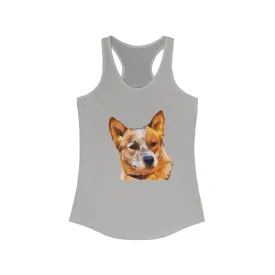 Artistic Whimsy: Red Heeler - Australian Cattle Dog Women's Racerback Tank