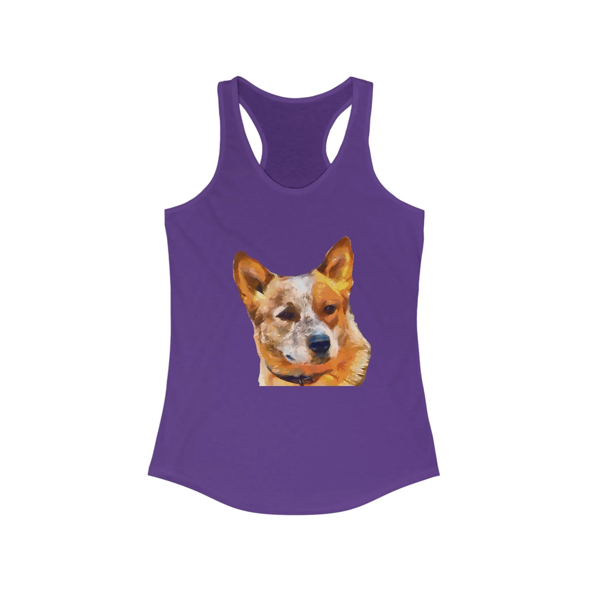 Artistic Whimsy: Red Heeler - Australian Cattle Dog Women's Racerback Tank