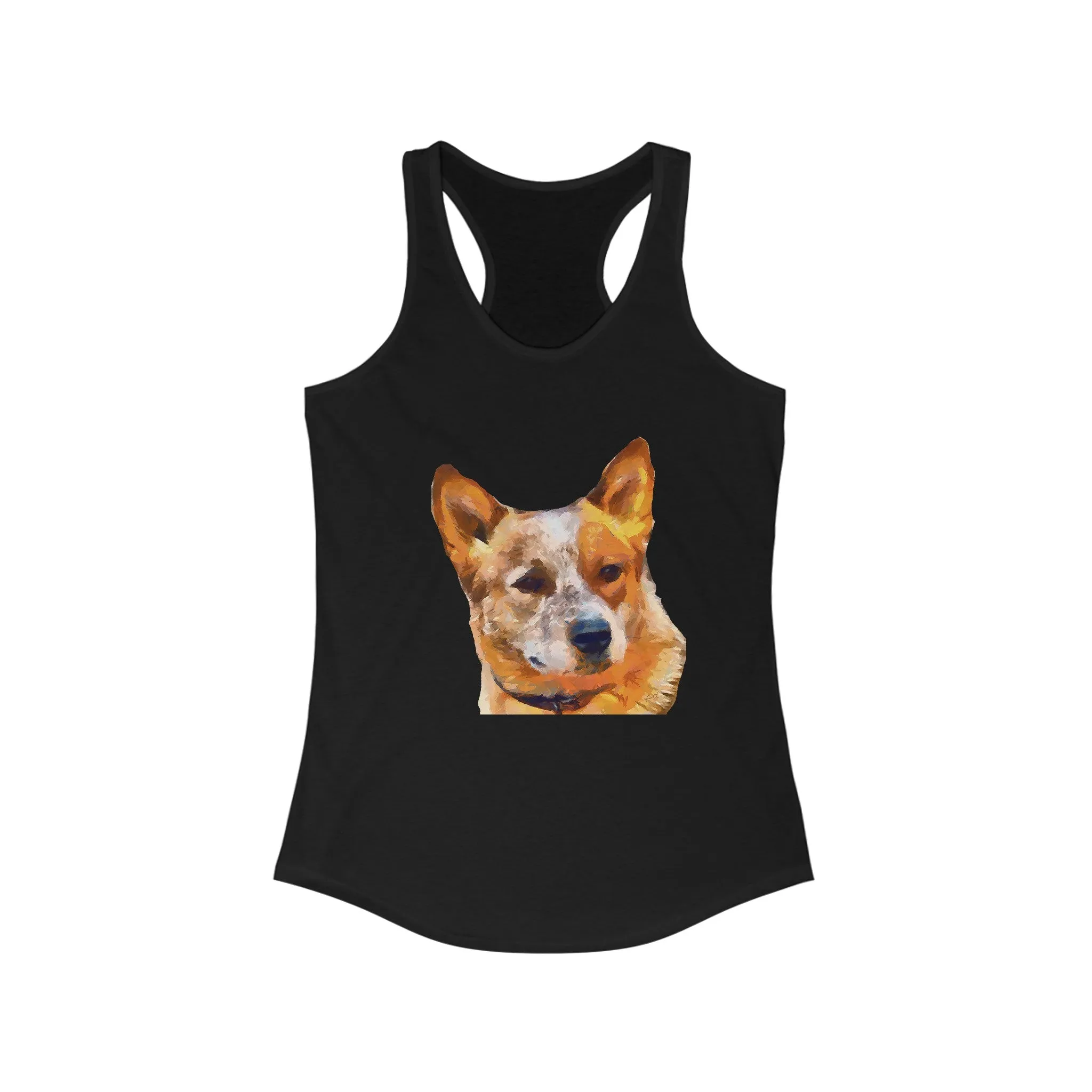 Artistic Whimsy: Red Heeler - Australian Cattle Dog Women's Racerback Tank