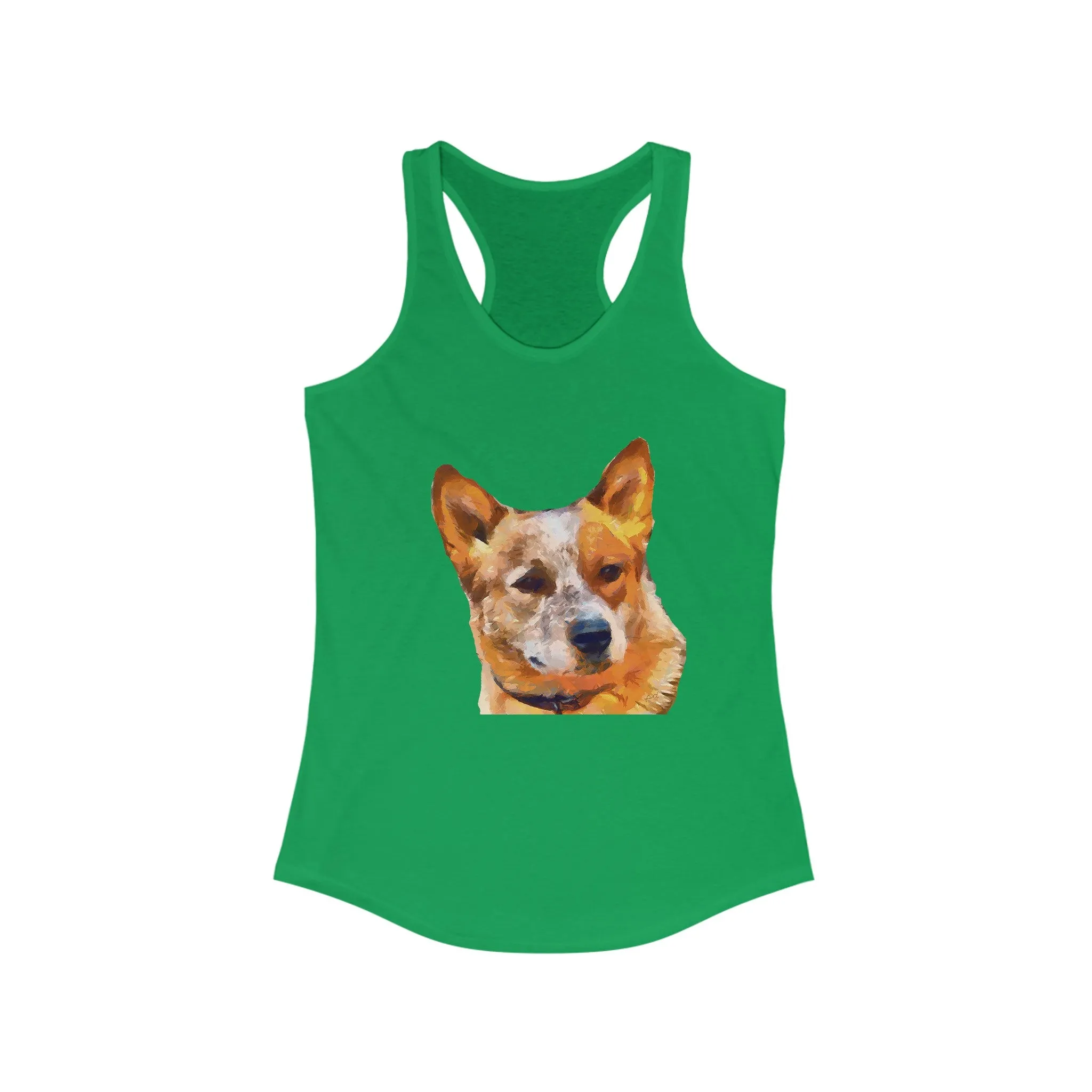 Artistic Whimsy: Red Heeler - Australian Cattle Dog Women's Racerback Tank