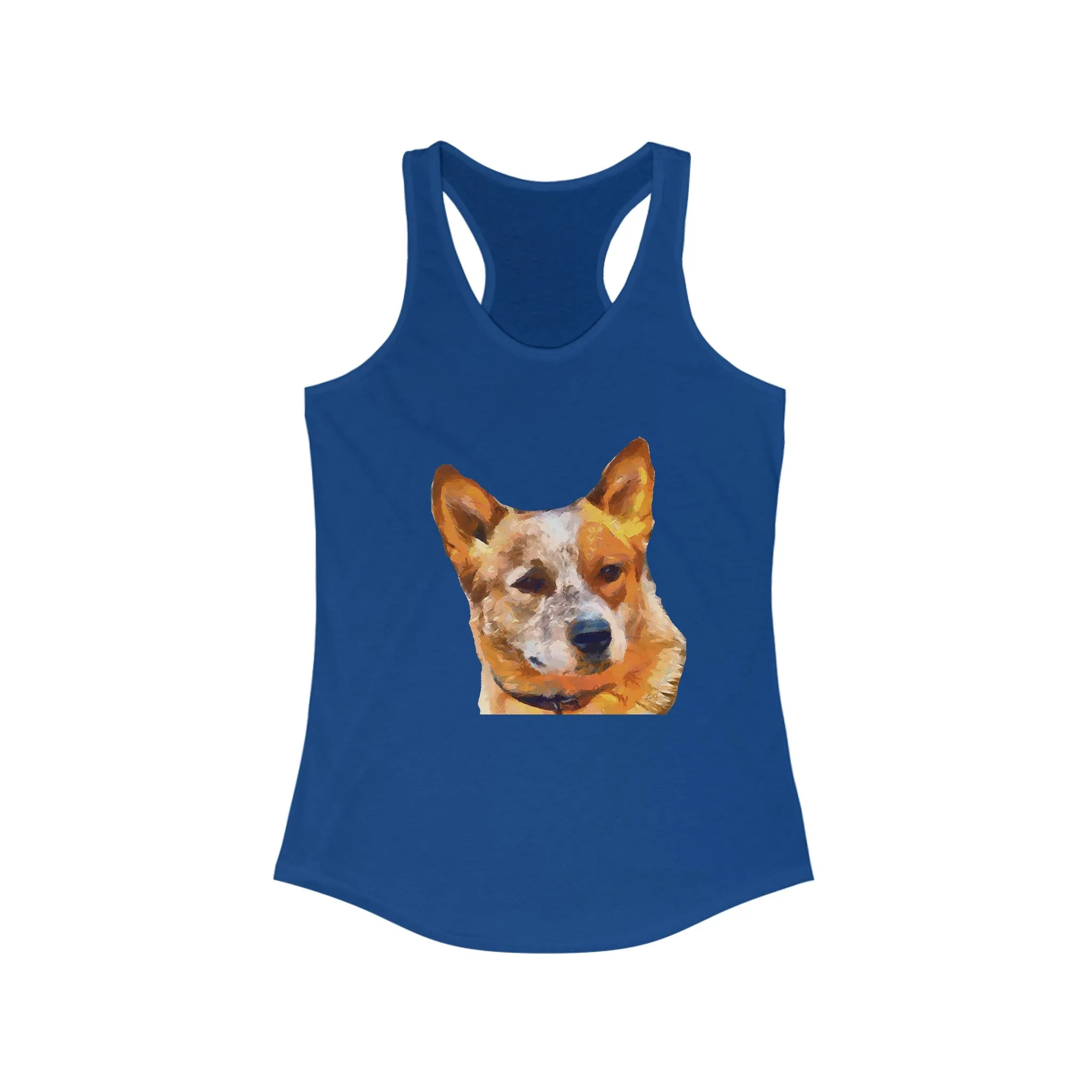 Artistic Whimsy: Red Heeler - Australian Cattle Dog Women's Racerback Tank
