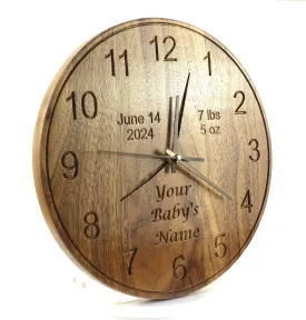 Baby's Arrival Custom Clock