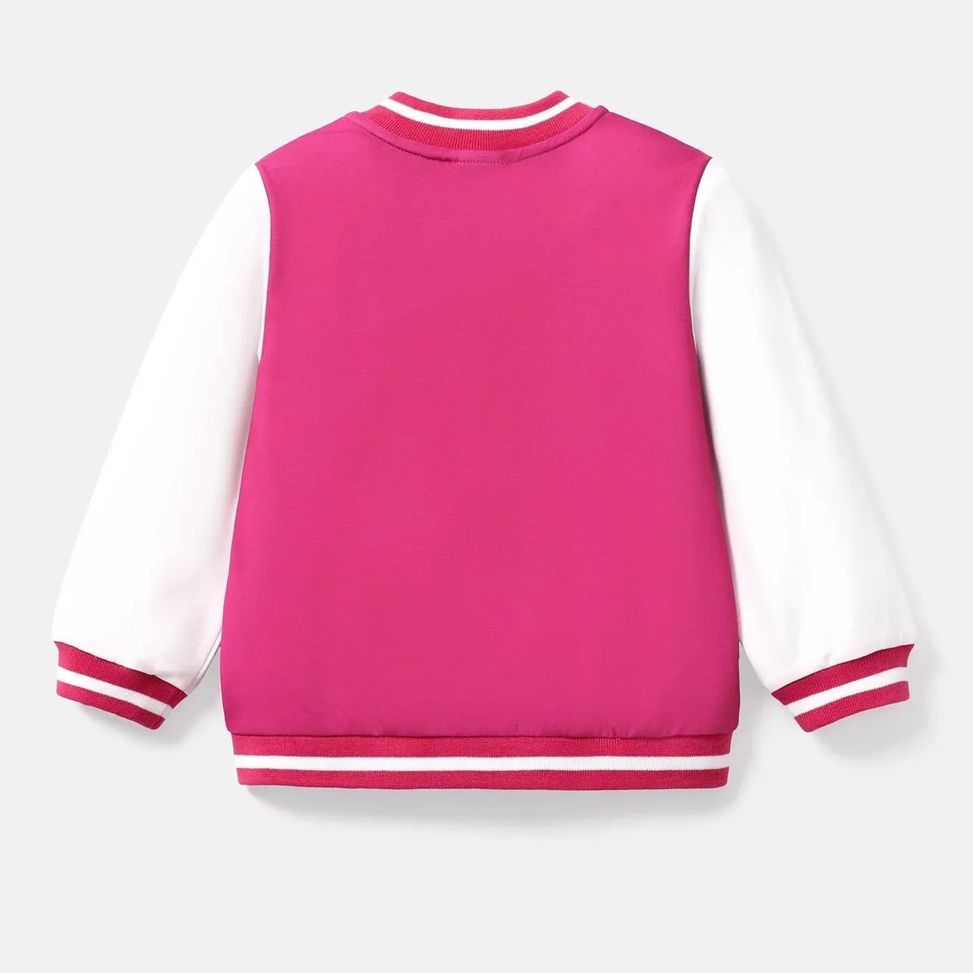 Barbie Girls Bomber Jacket Graphic and Letter Print Colorblock Lightweight Sweatshirt Varsity Jacket Gift Sizes 3-10