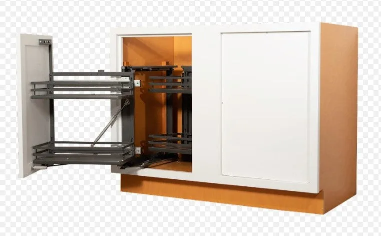 Basket Blind Corner Base (Left or Right) White Oak Inset Shaker Blind 45" Inch - Special Order