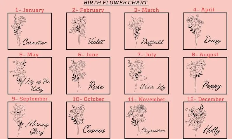 Birth Flower Jewelry Travel Case, Birth Month Flower Gift, Personalized Birthday Gift, Leather Jewelry Travel Case, Custom Jewelry Case