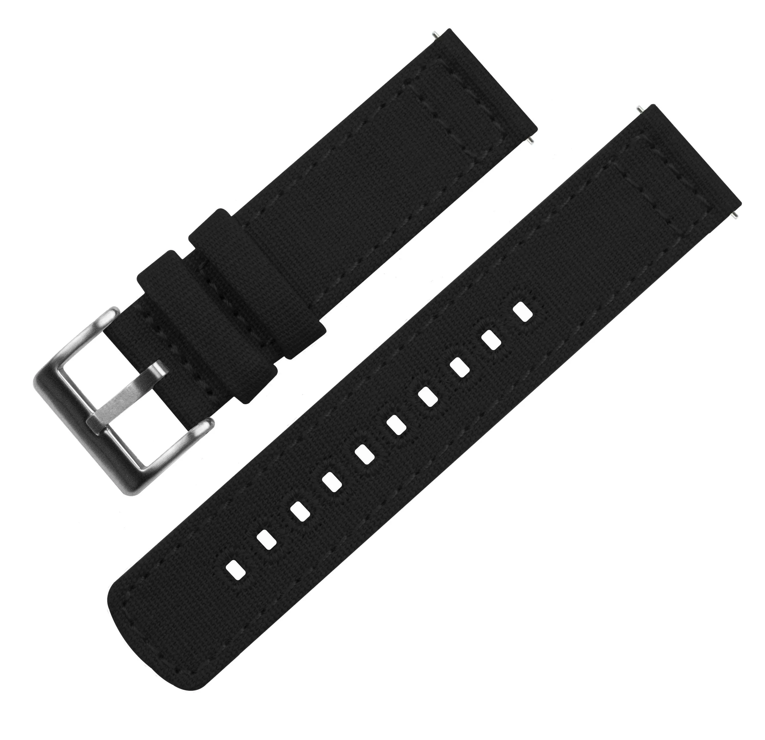Black Premium Canvas Watch Band by Barton Watch Bands