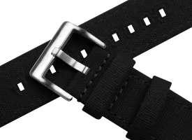 Black Premium Canvas Watch Band by Barton Watch Bands