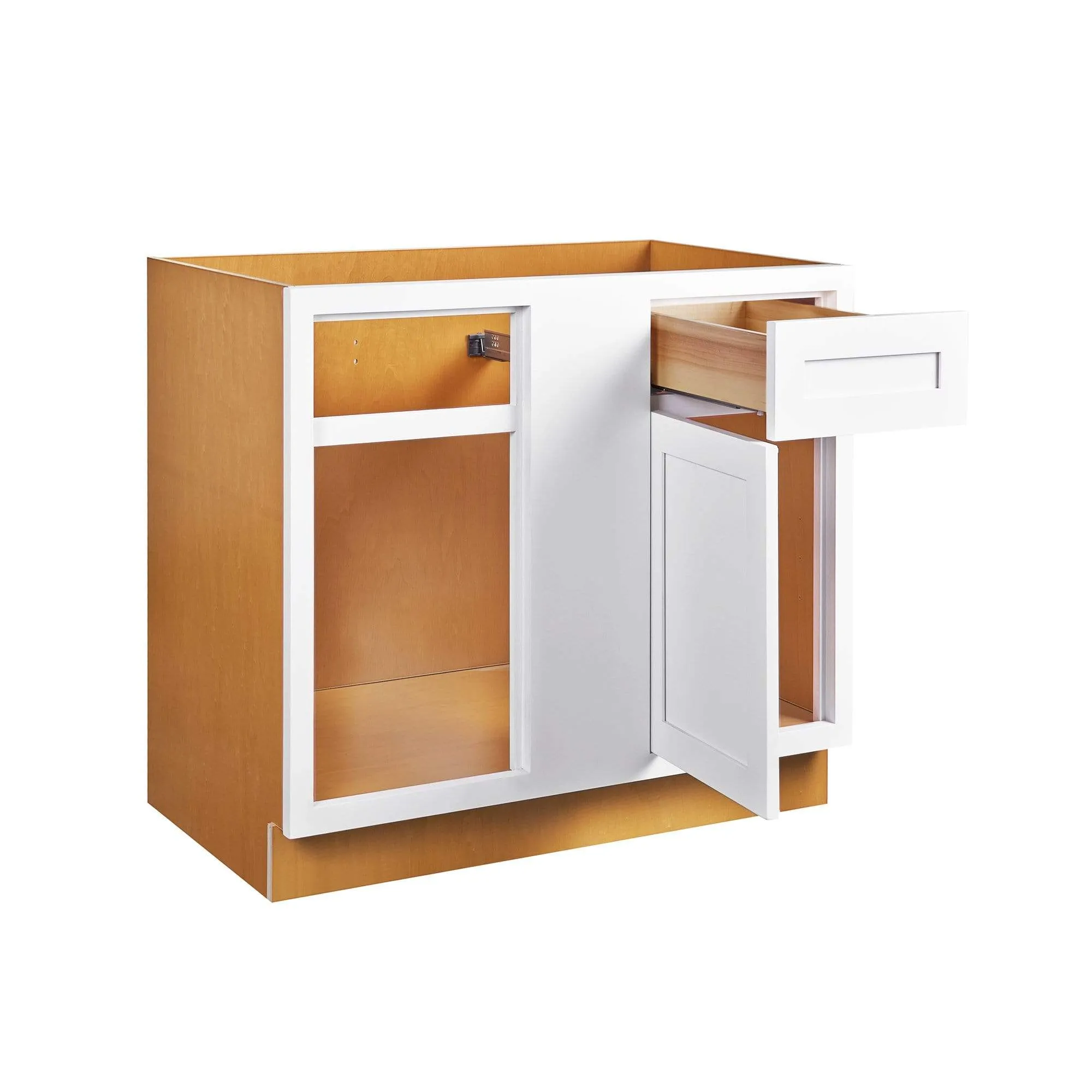 Blind Corner Base (Left or Right) Tuscan Gray Inset Shaker Blind 36" 42" Inch