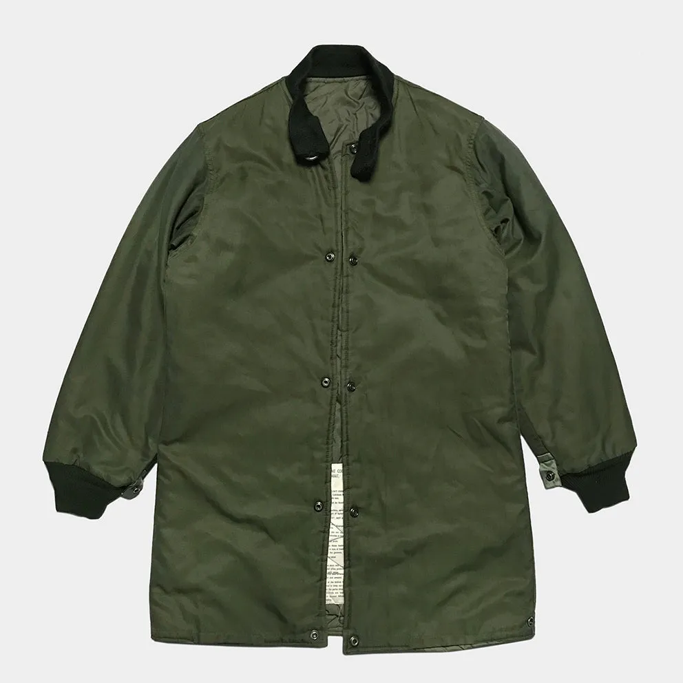 BZEN J1- RECYCLED & USED CANADIAN  COMBAT MILITARY EXTREME COLD WEATHER BUTTON OUT LINER PARKA FROM 1975-1992- OG107