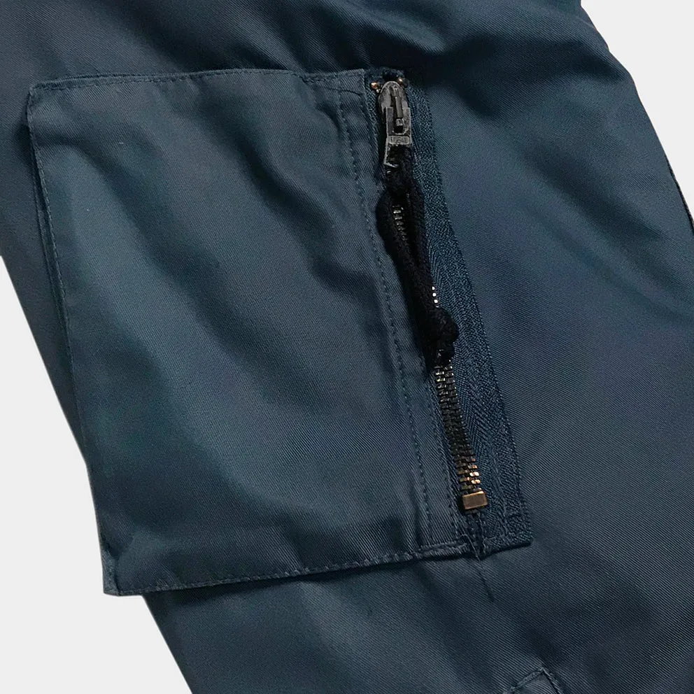 BZEN J11- RECYCLED & USED CANADIAN AIR FORCE BOMBER JACKET-TEAL BLUE