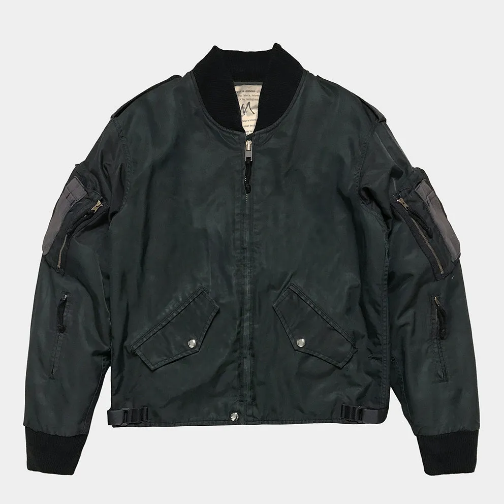 BZEN J5- RECYCLED & USED CANADIAN AIR FORCE BOMBER JACKET-ARMY GREEN
