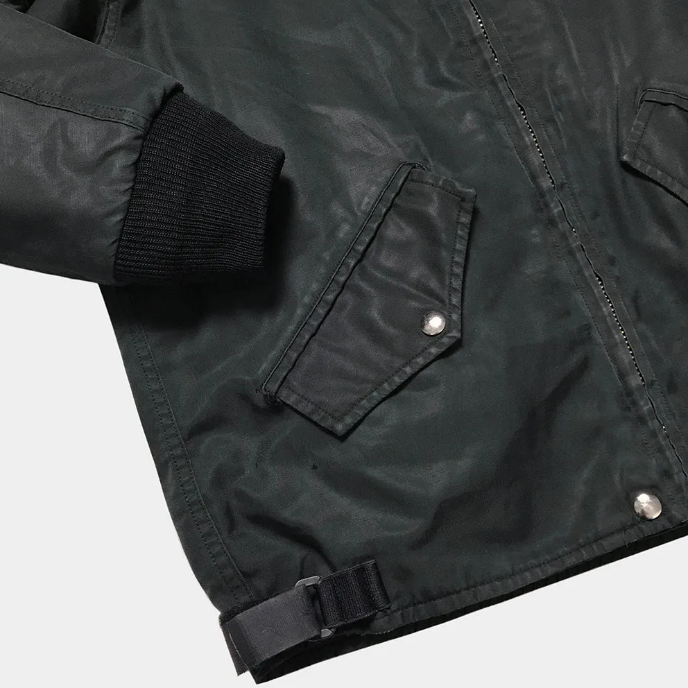 BZEN J5- RECYCLED & USED CANADIAN AIR FORCE BOMBER JACKET-ARMY GREEN