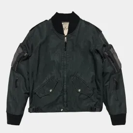 BZEN J5- RECYCLED & USED CANADIAN AIR FORCE BOMBER JACKET-ARMY GREEN