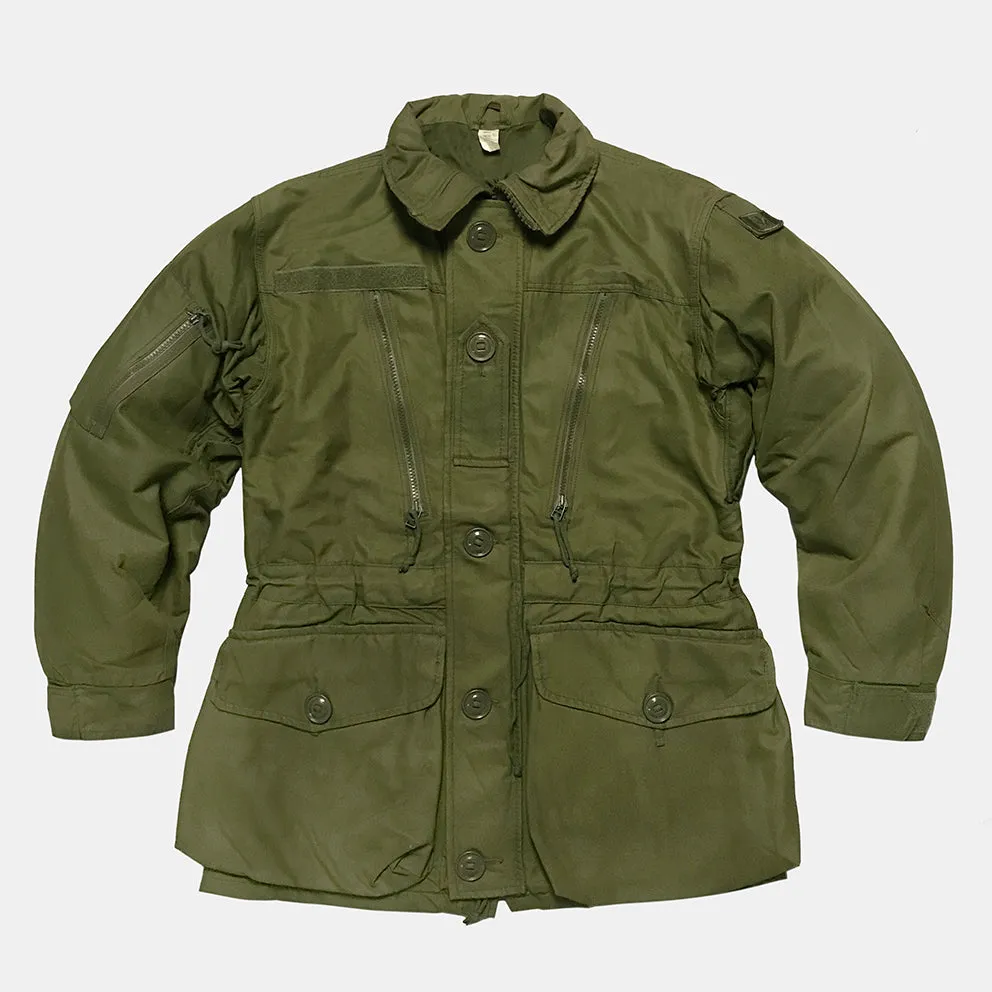 BZEN J6 SAVA- RECYCLED USED CANADIAN ARMY GORETEX COMBAT COAT IECS FROM 1970's- OLIVE GREEN