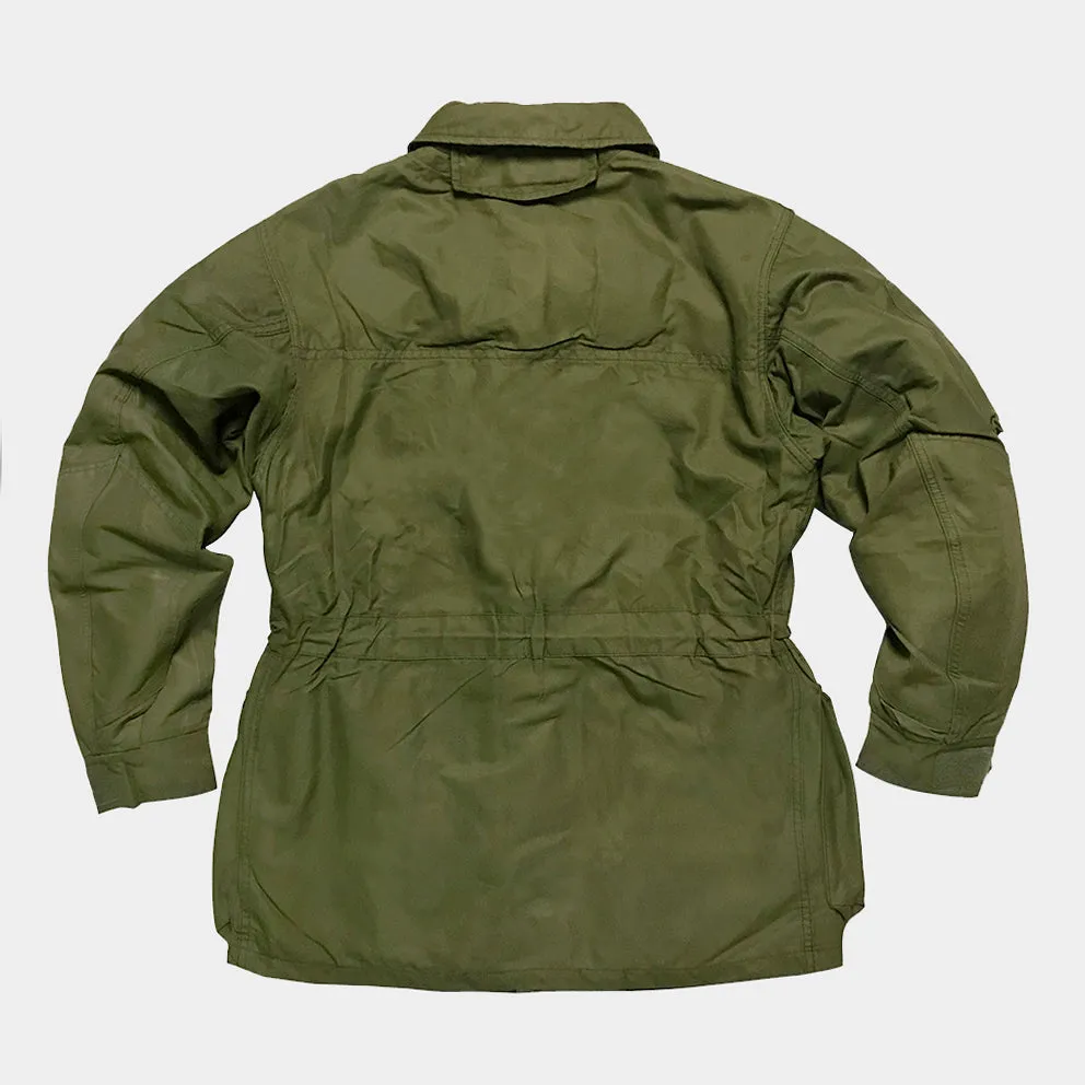 BZEN J6 SAVA- RECYCLED USED CANADIAN ARMY GORETEX COMBAT COAT IECS FROM 1970's- OLIVE GREEN