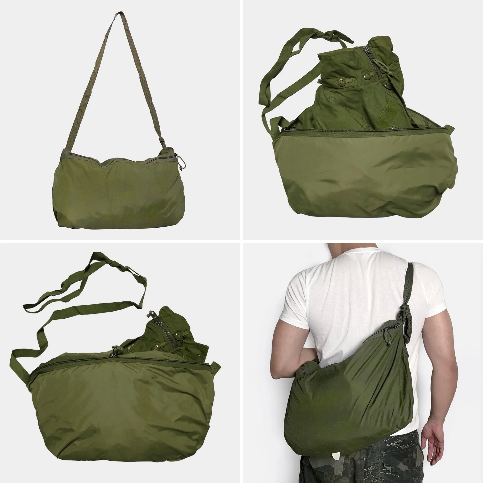 BZEN J6 SAVA- RECYCLED USED CANADIAN ARMY GORETEX COMBAT COAT IECS FROM 1970's- OLIVE GREEN