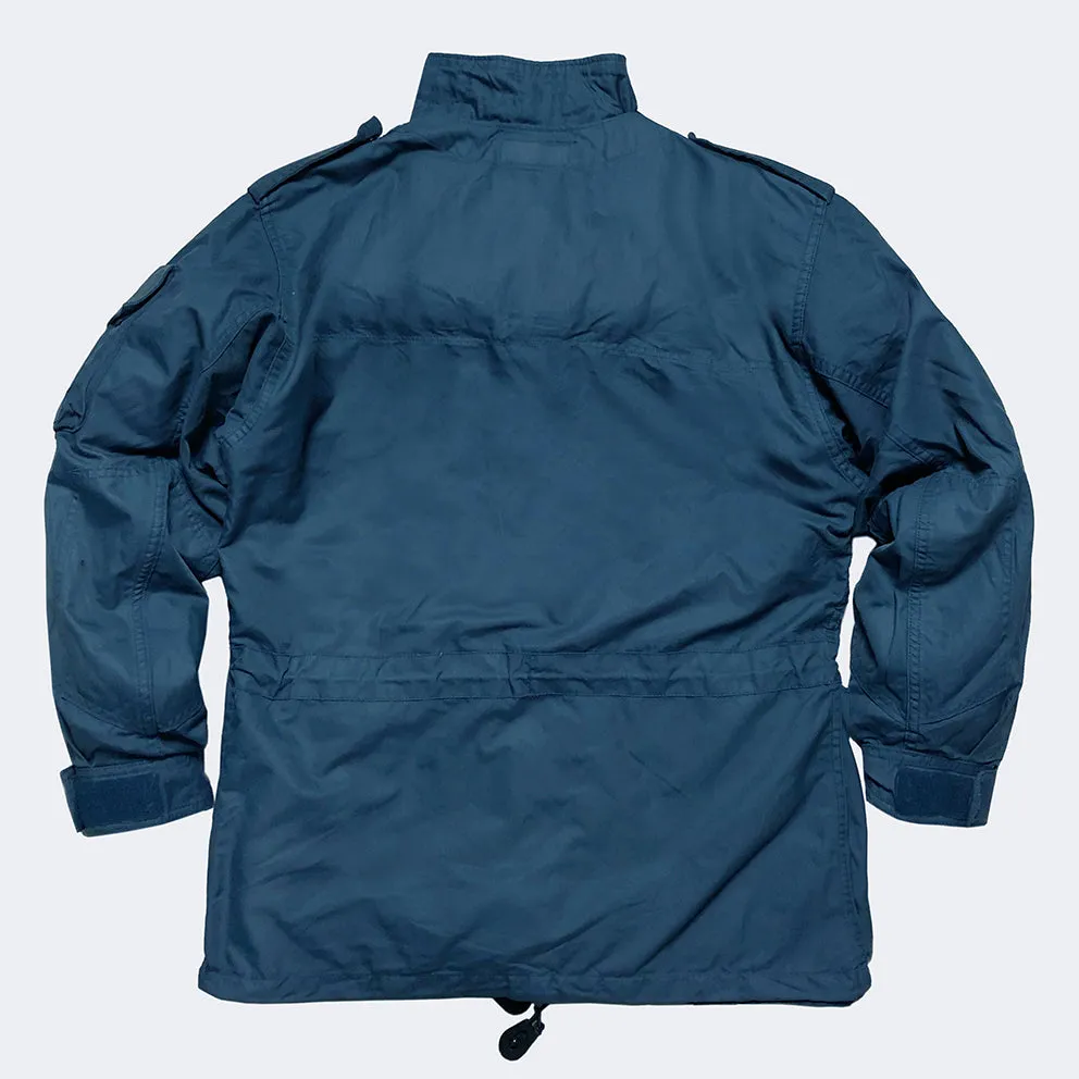 BZEN J8- RECYCLED CANADIAN USED GORETEX COAT FROM 1970's- TEAL BLUE