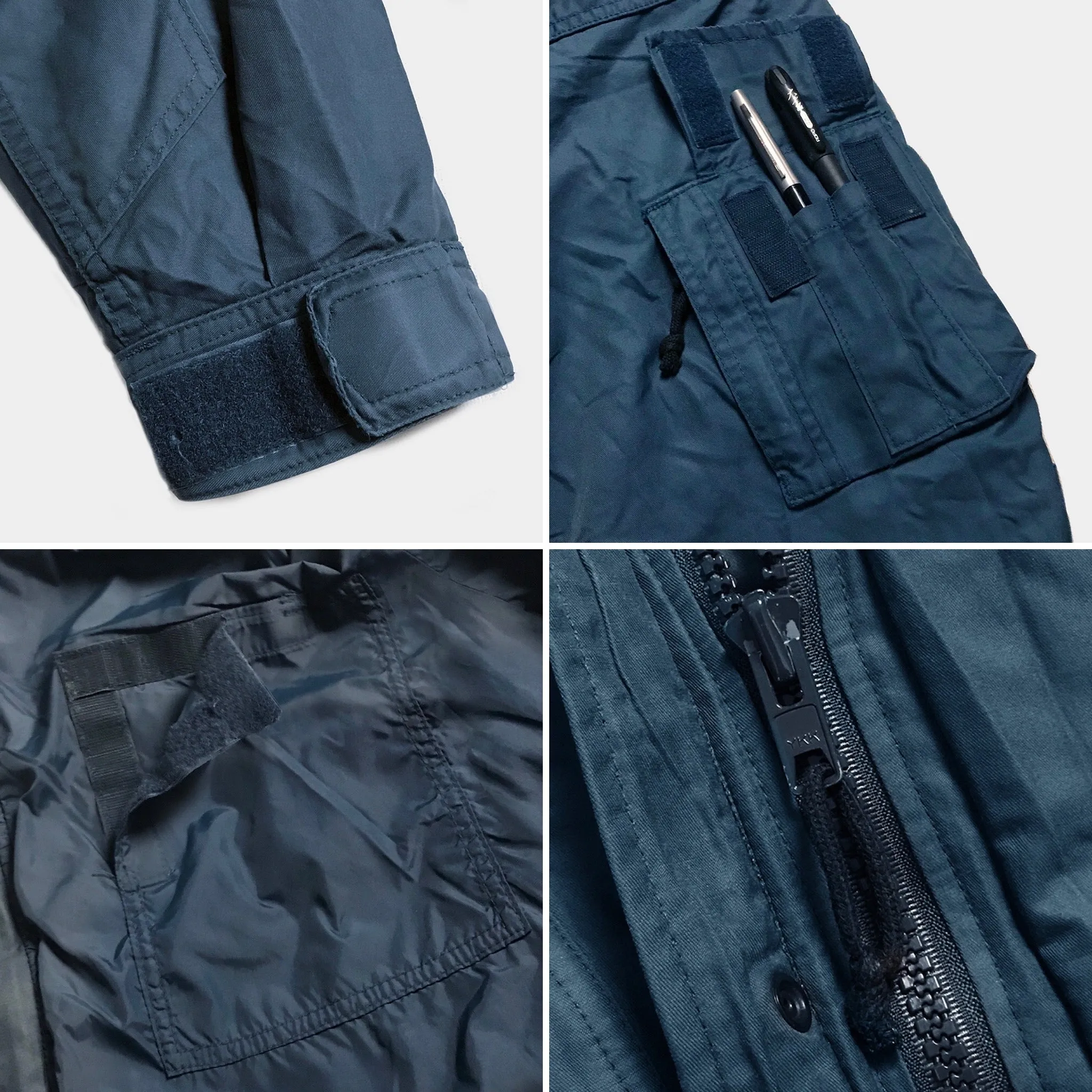 BZEN J8- RECYCLED CANADIAN USED GORETEX COAT FROM 1970's- TEAL BLUE
