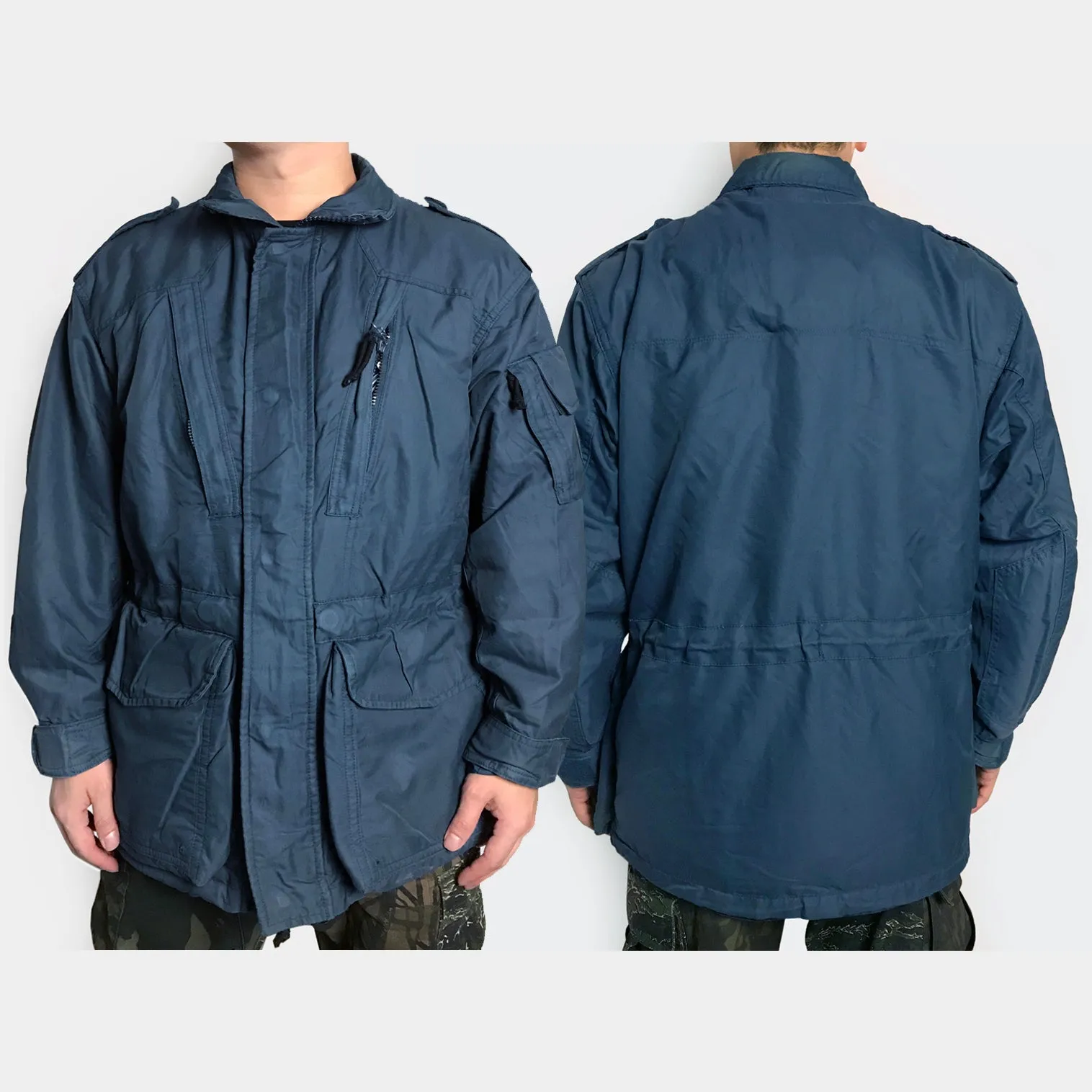 BZEN J8- RECYCLED CANADIAN USED GORETEX COAT FROM 1970's- TEAL BLUE