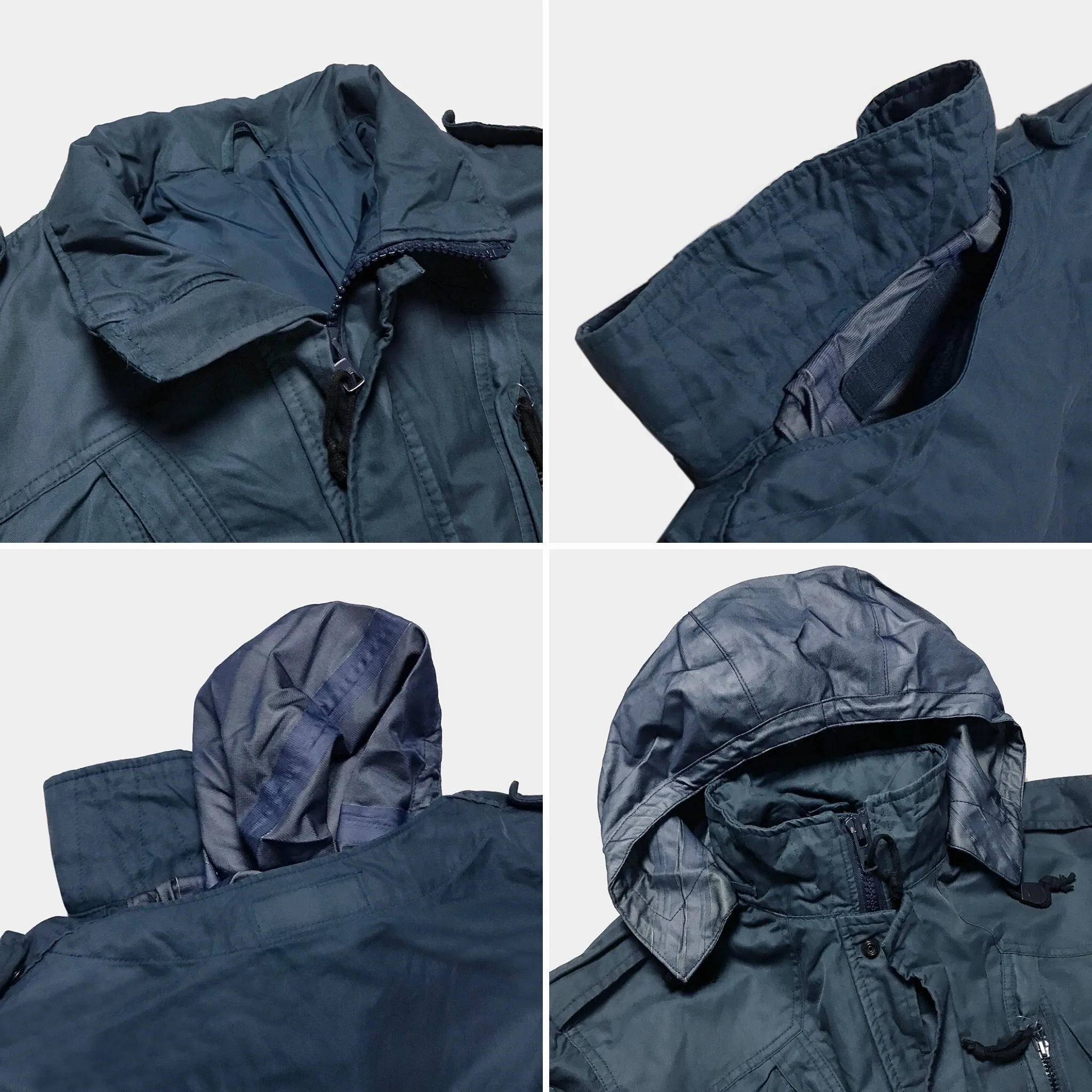 BZEN J8- RECYCLED CANADIAN USED GORETEX COAT FROM 1970's- TEAL BLUE