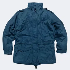 BZEN J8- RECYCLED CANADIAN USED GORETEX COAT FROM 1970's- TEAL BLUE