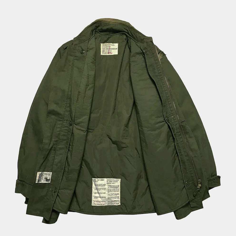 BZEN J9 MKll- RECYCLED USED CANADIAN ARMY COMBAT COAT MKll FROM 1967-1991- OLIVE GREEN