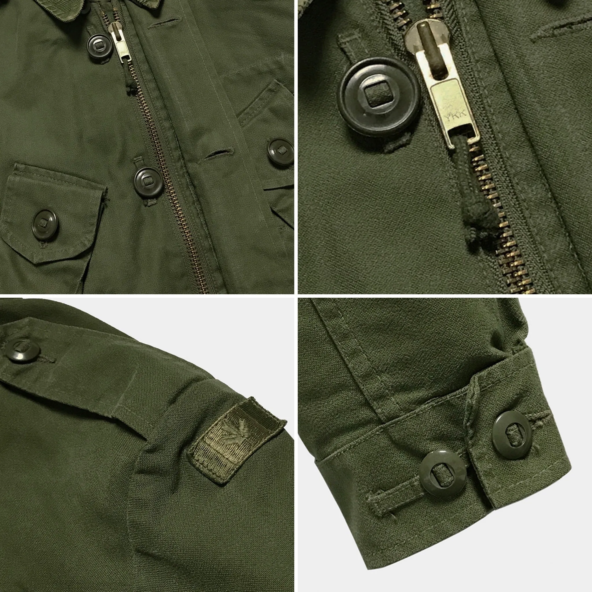 BZEN J9 MKll- RECYCLED USED CANADIAN ARMY COMBAT COAT MKll FROM 1967-1991- OLIVE GREEN