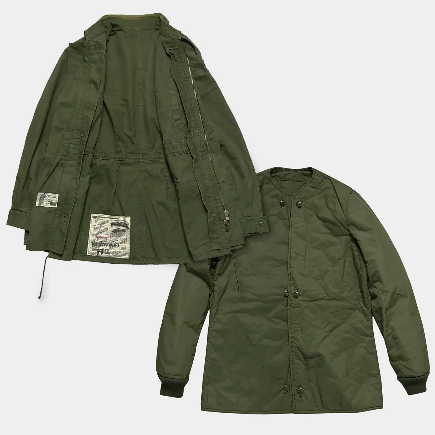 BZEN J9 MKll- RECYCLED USED CANADIAN ARMY COMBAT COAT MKll FROM 1967-1991- OLIVE GREEN
