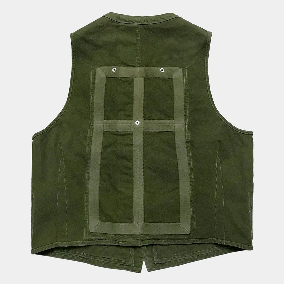 BZEN M.3069-MOBY RELAX FIT REVERSIBLE FLOATER VEST-ARMY GREEN