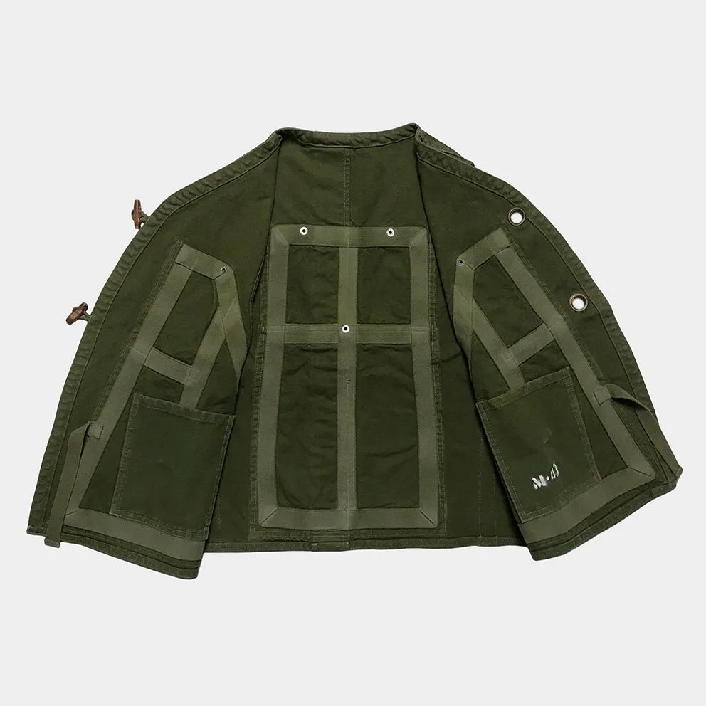 BZEN M.3069-MOBY RELAX FIT REVERSIBLE FLOATER VEST-ARMY GREEN