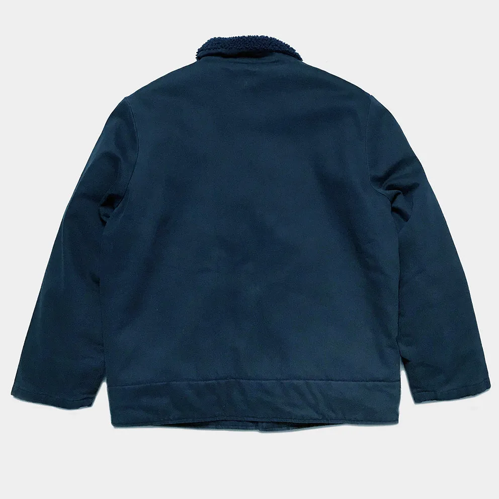 BZEN N1 DECK JACKET SHERPA LINED RIB CUFF WATER REPELLENT NAVY