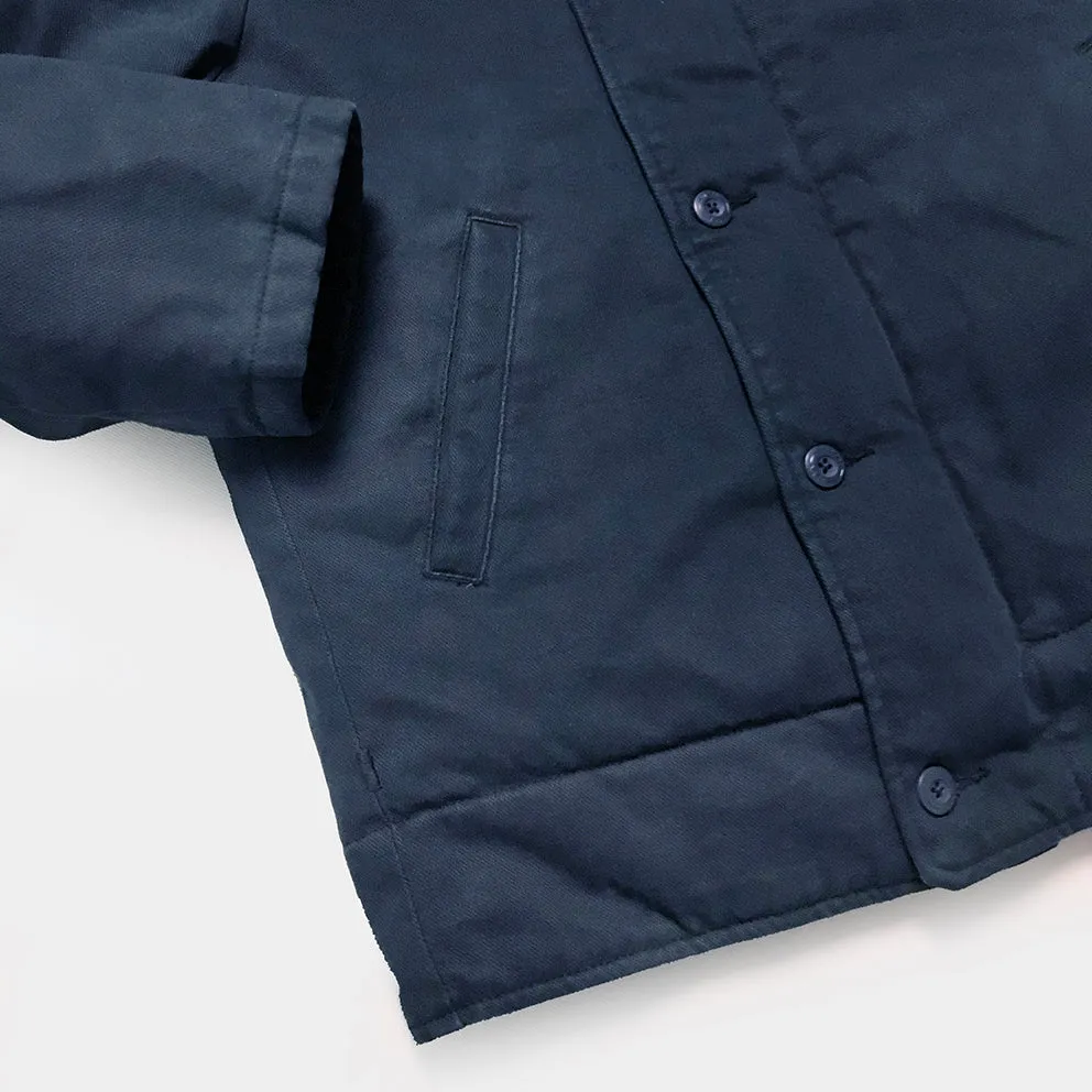 BZEN N1 DECK JACKET SHERPA LINED RIB CUFF WATER REPELLENT NAVY