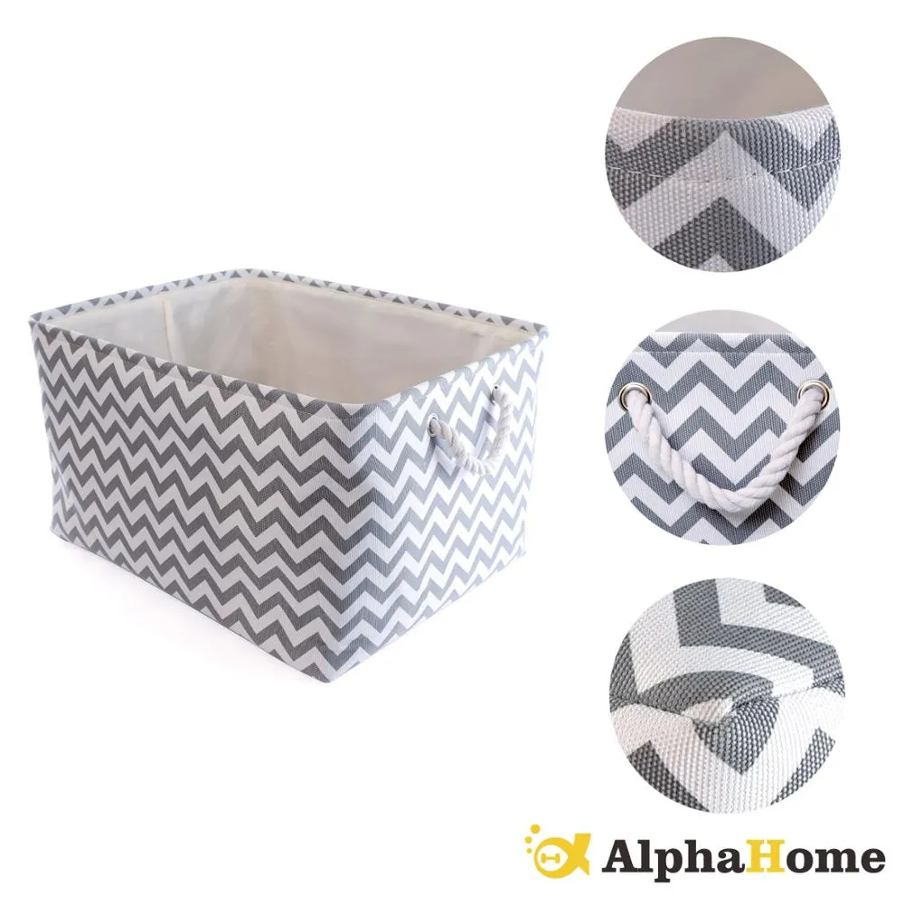 Chevron Nursery Organizer Boxes
