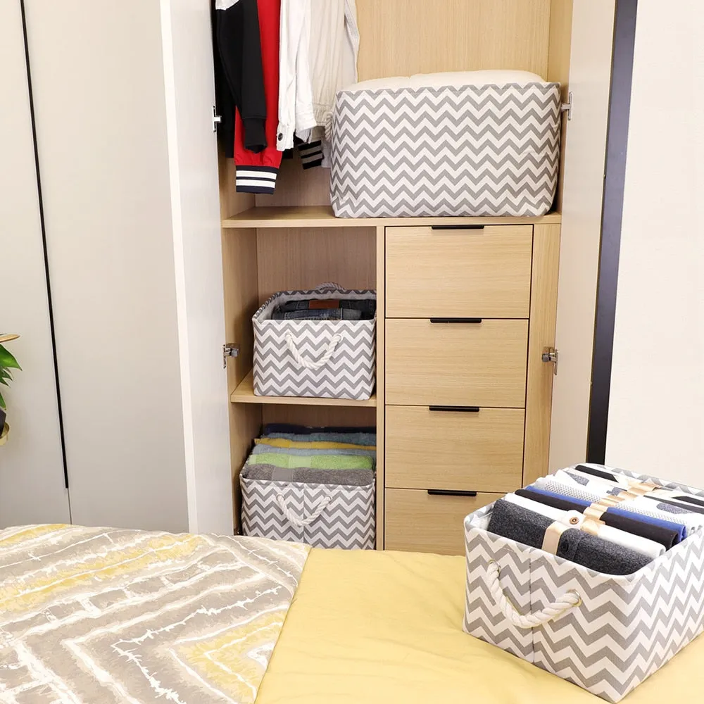 Chevron Nursery Organizer Boxes