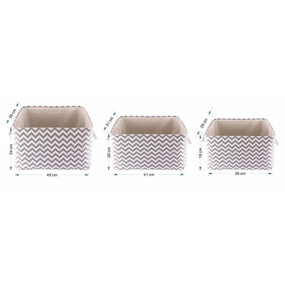 Chevron Nursery Organizer Boxes