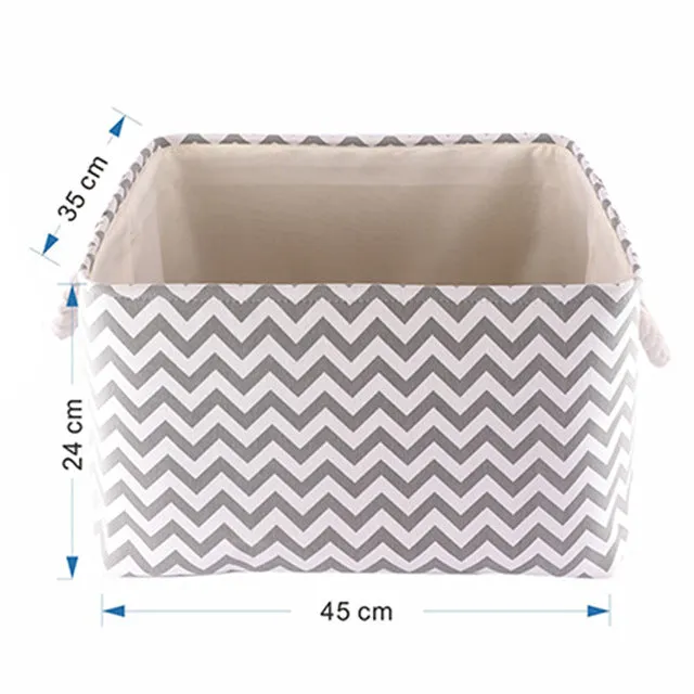 Chevron Nursery Organizer Boxes
