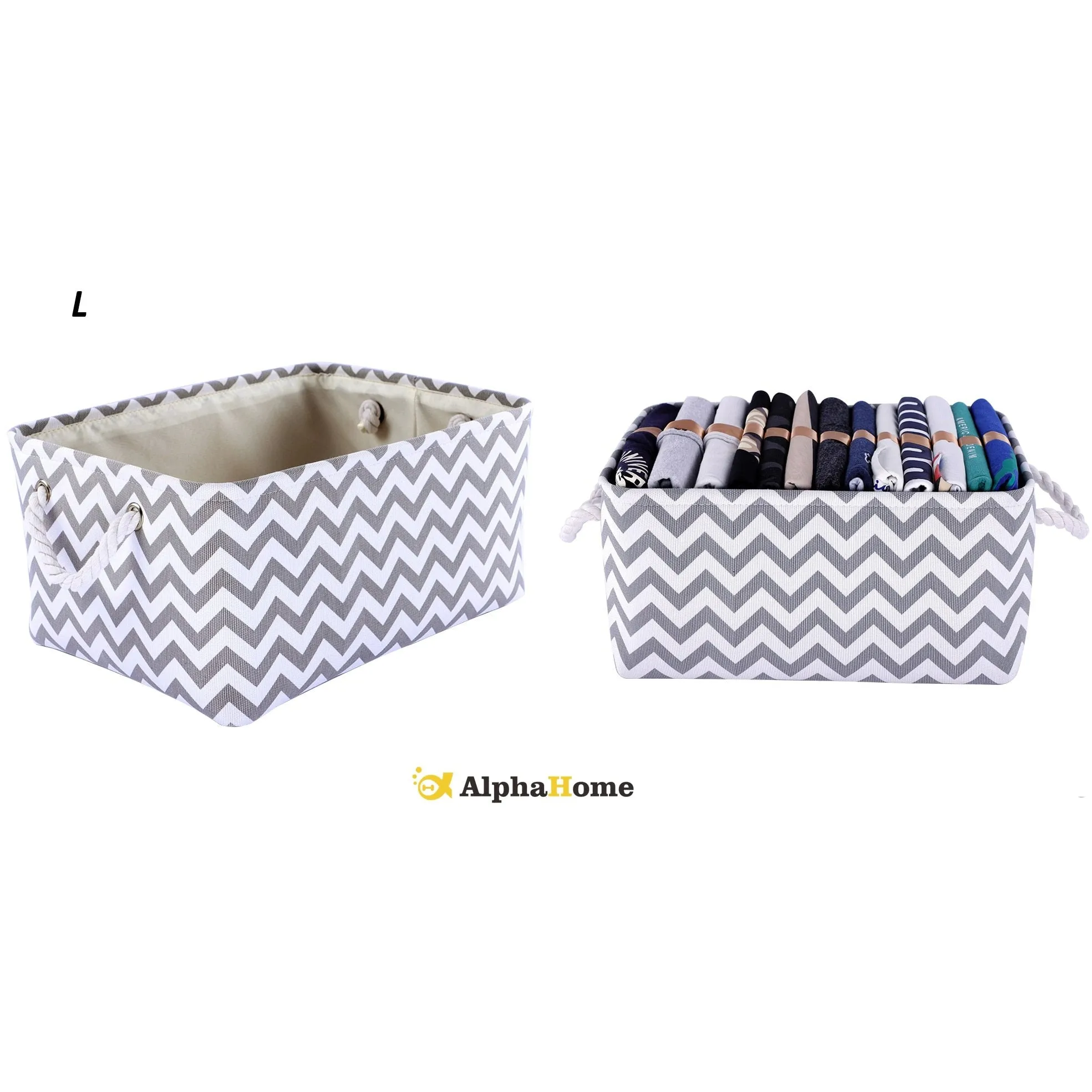 Chevron Nursery Organizer Boxes