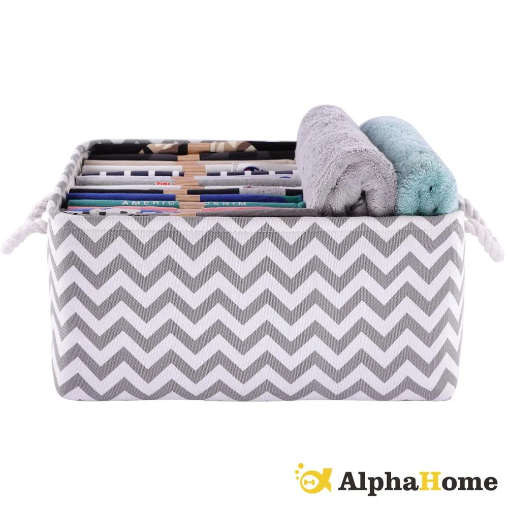 Chevron Nursery Organizer Boxes