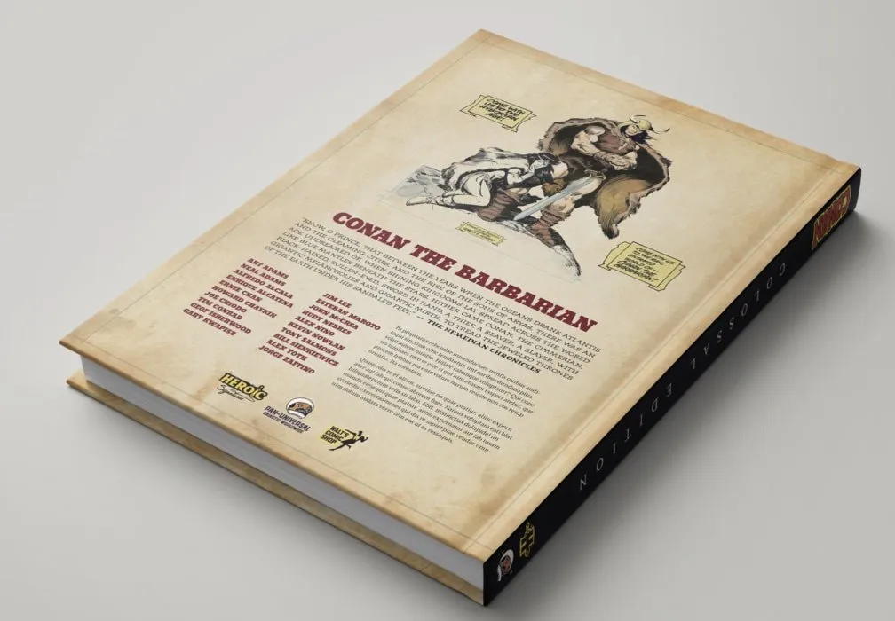 Conan the Barbarian - Colossal Edition HC Walt's Comic Shop Exclusive Neal Adams Variant signed by Roy Thomas