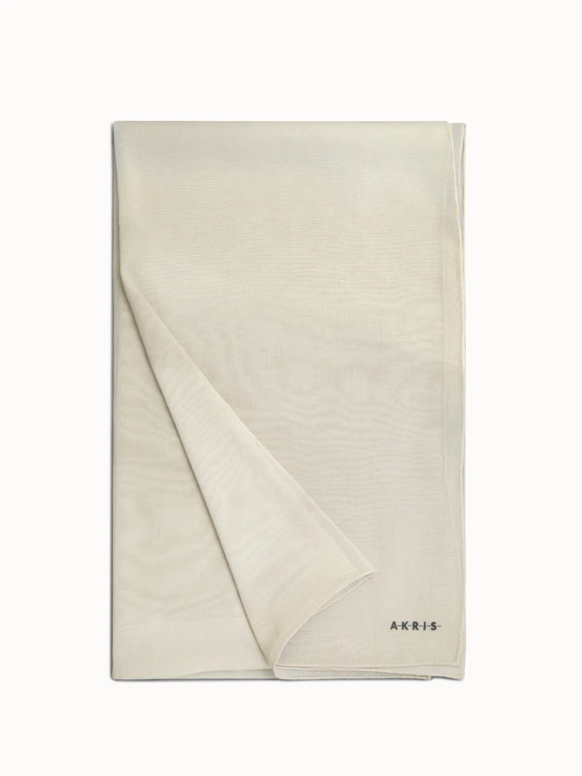 Cotton Silk Scarf with Chiaroscuro Print